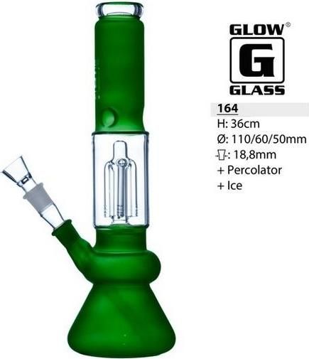Bong Glow Glass 164 Γυάλινο Πράσινο