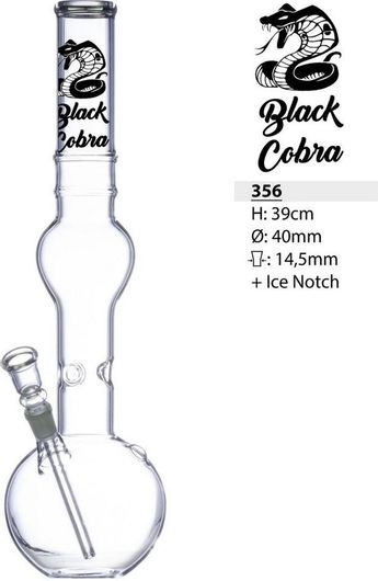 Bong Black Cobra 356 Γυάλινο Διάφανο