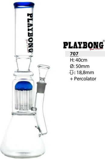 Bong Playbong 707 Γυάλινο Διάφανο