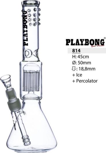 Bong Playbong 814 Γυάλινο Διάφανο