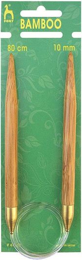 Βελόνες Πλεξίματος Pony 67319 Bamboo Κυκλικές 10mm