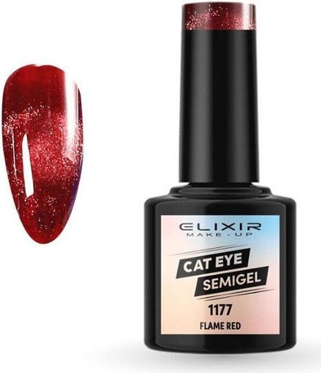 Ημιμόνιμο Βερνίκι Νυχιών Elixir 1177 Flame Red 8ml