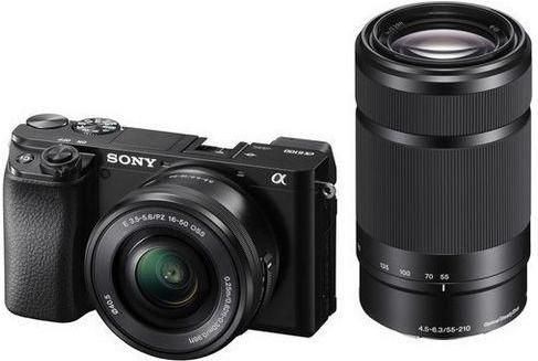 Mirrorless Φωτογραφική Μηχανή Sony α6100 Crop Frame Kit E PZ 16-50mm F3.5-5.6 OSS + E 55-210mm F4.5-6.3 OSS Black