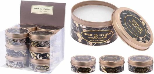 Κερί σε Μεταλλικό Κουτί 3 Αρώματα 6x3cm