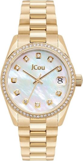 Γυναικείο Ρολόι Jcou JU19060-5 με Μεταλλικό Μπρασελέ Χρυσό