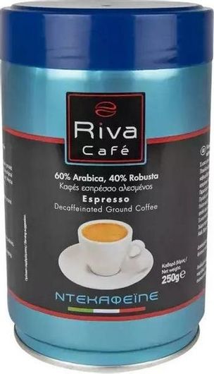 Καφές Espresso Riva Café Decaffeine Platinum 250gr