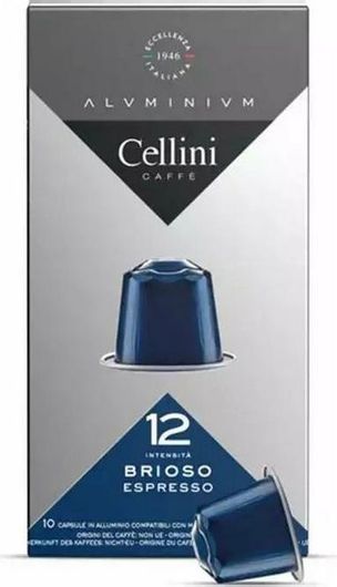 Κάψουλες Espresso Cellini Brioso Aluminium Συμβατές με Μηχανή Nespresso 10caps
