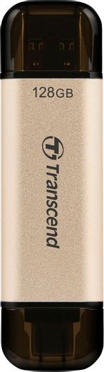 Transcend JetFlash 930C 128GB USB 3.2 Stick με σύνδεση USB-A & USB-C Χρυσό
