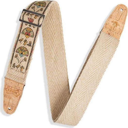 Ζώνη Κιθάρας Levy's MH8P Egyptian Hemp Natural 2" Λευκό