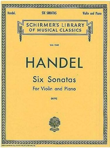 Παρτιτούρα G. Schirmer "Handel: Six Sonatas For Violin And Piano"