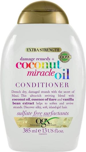 OGX Damage Remedy + Coconut Miracle Oil Conditioner Αναδόμησης/Θρέψης για Όλους τους Τύπους Μαλλιών 385ml