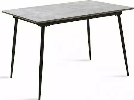 Τραπέζι Pakoworld 096-000002 Ορθογώνιο Κουζίνας 76x120x80cm Μέταλλο Γκρι