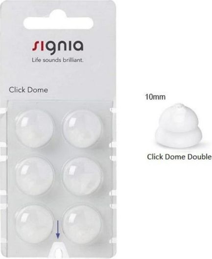 Θηλή για Ακουστικά Βαρηκοΐας Click Dome Double 10mm 6τμχ