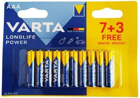 Varta LongLife Power Αλκαλικές Μπαταρίες AAA 1.5V 10τμχ