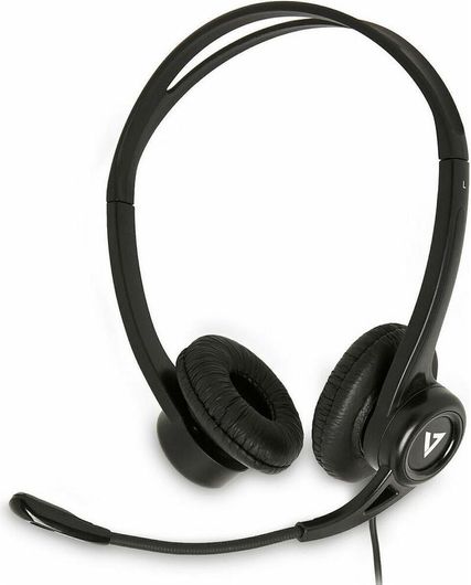 Multimedia Headset V7 Hu311-2Ep On Ear με Μικρόφωνο & Σύνδεση USB-A Μαύρο