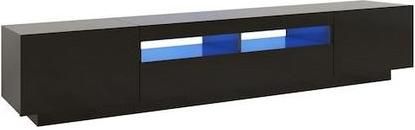 Έπιπλο Τηλεόρασης VidaXL Ξύλινο με Φωτισμό LED Μαύρο Μ200xΠ35xΥ40cm