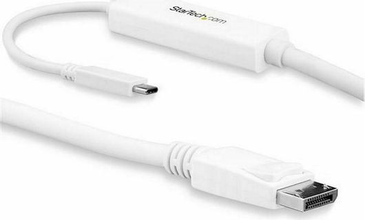 Καλώδιο StarTech CDP2DPMM3MW USB 2.0 USB-C male σε DisplayPort male 3m Λευκό