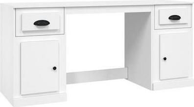 Γραφείο vidaXL Ξύλινο Λευκό 154.5x50x75cm Λευκό