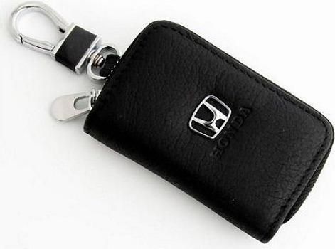 Κλειδοθήκη "Honda" Δερμάτινη Μαύρο