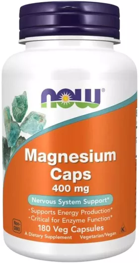 Now Foods Magnesium 400mg 180 φυτικές κάψουλες