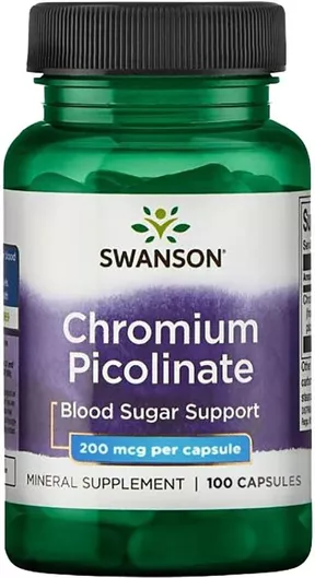 Swanson Chromium Picolinate 200mg 100 Κάψουλες