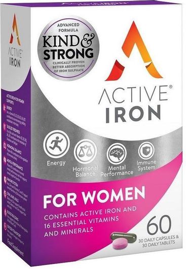 Active Iron Iron For Women 30 Ταμπλέτες & 30 Κάψουλες