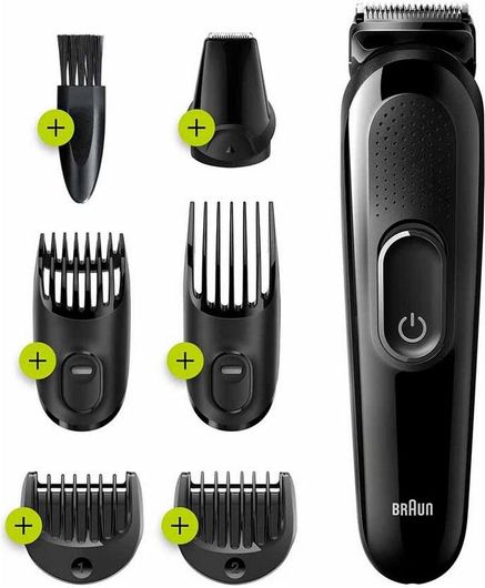 Σετ Κουρευτικής Μηχανής Braun All-In-One Trimmer 3 Επαναφορτιζόμενη Μαύρο