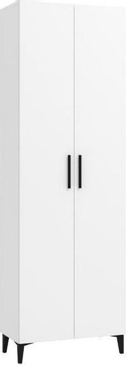 Παπουτσοθήκη Fylliana Ξύλινη Buseto 2k με 5 Ράφια 67.5x35x195cm Λευκό