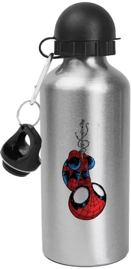 Παγούρι Spiderman Upside Down Μεταλλικό Νερού Ασημένιο Αλουμινίου 500ml