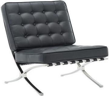 Πολυθρόνα Woodwell Barcelona από Δερματίνη 75x83x84cm Μαύρο