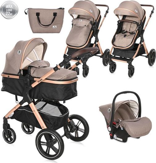 Πολυκαρότσι Lorelli Viola 3 σε 1 Pearl Beige