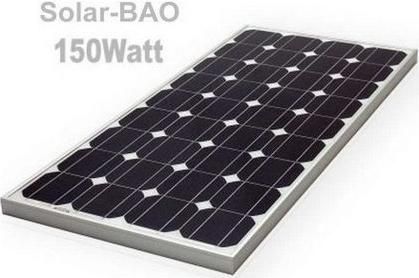 Φωτοβολταϊκό Πάνελ BAO-150 Μονοκρυσταλλικό 150W 12V 1480x670x35mm