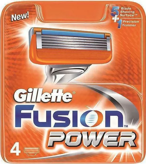 Ανταλλακτικές Κεφαλές Gillette Fusion Power με 5 Λεπίδες & Λιπαντική Ταινία 4τμχ