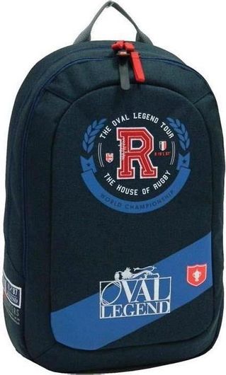 Σχολική Τσάντα Πλάτης Γυμνασίου / Λυκείου Bagtrotter Oval Legend Navy Μαύρο