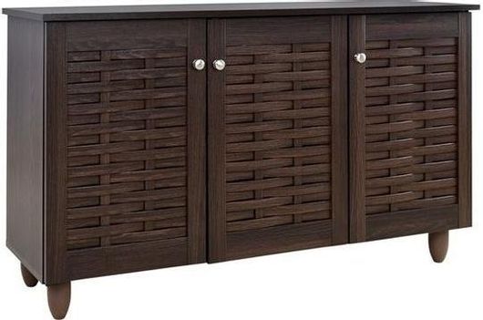 Παπουτσοθήκη HomeMarkt Ξύλινη Iggy με 2 Ράφια 114x34x68cm Wenge