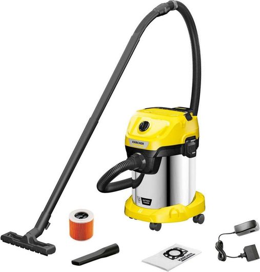 Σκούπα Υγρών / Στερεών Karcher WD 3-18 S Battery 225W με Κάδο 17lt
