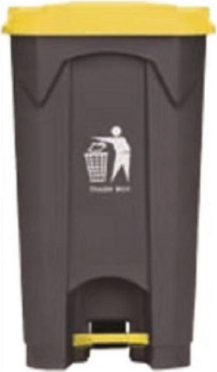 Κάδος Απορριμμάτων Delta Cleaning Πλαστικός με Πεντάλ 87lt Μαύρο