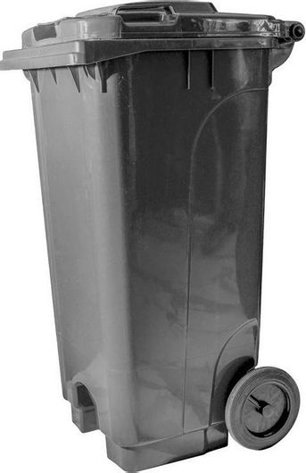 Κάδος Απορριμμάτων Πλαστικός Τροχήλατος 120lt Γκρι