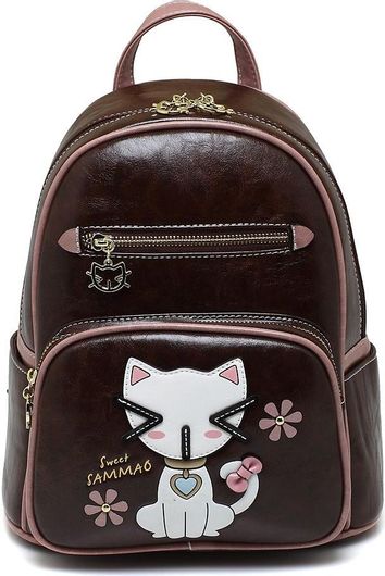 Γυναικεία Τσάντα Sammao 1325-4 Πλάτης Καφέ