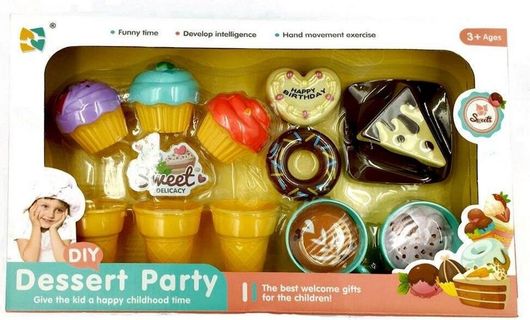 Παιχνίδι Μινιατούρα DESSERT PARTY ΣΕΤ ΓΛΥΚΑ ΠΛΑΣΤΙΚΑ
