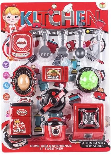 Παιχνίδι Μινιατούρα Kitchen Σετ Κουζινικά Πλαστικό Πολύχρωμο 15+τμχ 3+ ετών 035798