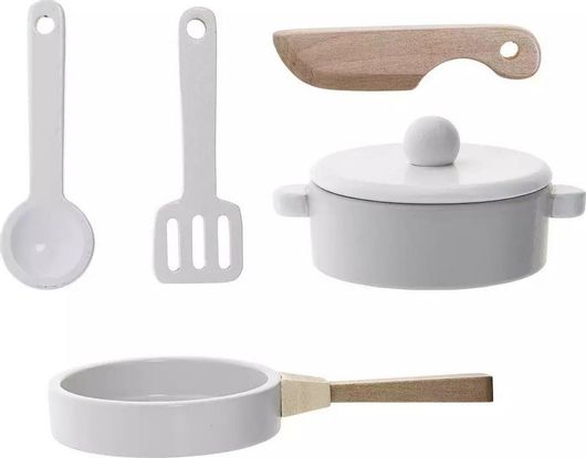 Παιχνίδι Μινιατούρα Παιδικά Κουζινικά Bahoz Γκρι Σετ 5τμχ