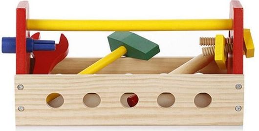 Παιχνίδι Μινιατούρα Εργαλειοθήκη Ξύλινη 15x29x12cm Μονόχρωμο GTR