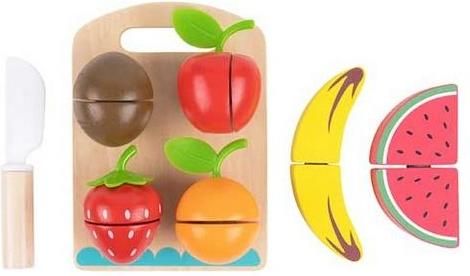Παιχνίδι Μινιατούρα Tooky Toys Φρούτα σε Ξύλο Κοπής από Ξύλο