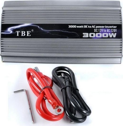 Inverter Αυτοκινήτου TBE-3000 Τροποποιημένου Ημιτόνου 3000W για Μετατροπή 12V DC σε 220V AC