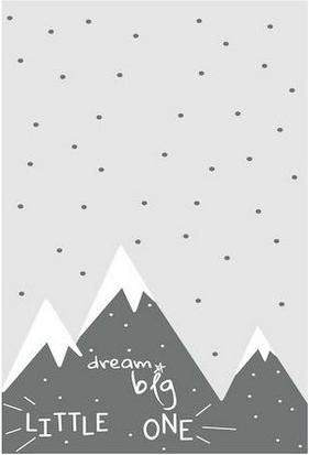 Παιδικό Χαλί HomeMarkt Dream Big με Κρόσια 150x80cm Γκρι