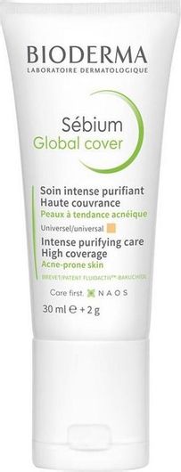Κρέμα Προσώπου Bioderma Sebium Λεπτόρρευστη Ημέρας με Χρώμα για Ενυδάτωση / Ατέλειες / Ακμή 30ml