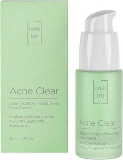 Κρέμα Προσώπου Lavish Care Acne Clear Ενυδατική για Λιπαρές Επιδερμίδες κατά της Ακμής με Aloe Vera 30ml