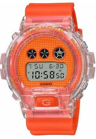 Ανδρικό Ρολόι Casio DW-6900GL-4ER με Λουράκι από Καουτσούκ Πορτοκαλί
