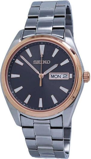 Ανδρικό Ρολόι Seiko SUR344P1 με Μεταλλικό Μπρασελέ Ασημί